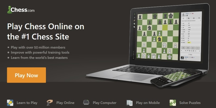 Play chess online with a friend or against the computer with Chess.com